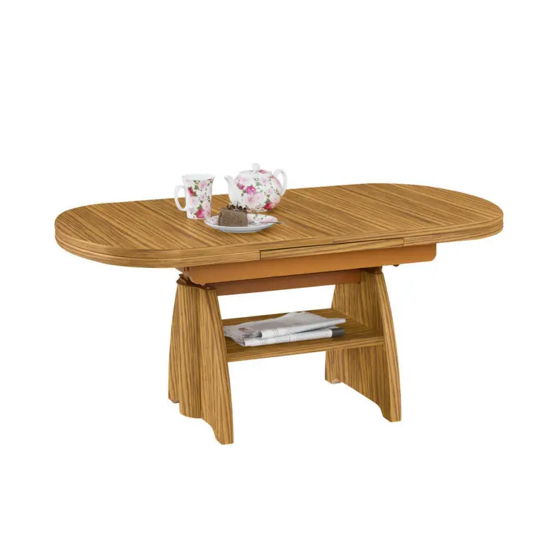 Couchtisch in Metall, Holzwerkstoff 125-165,5/71/56-75 cm