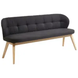 Sitzbank 188/84/60 cm in Anthrazit, Eichefarben