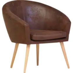 Sessel in Mikrofaser Dunkelbraun