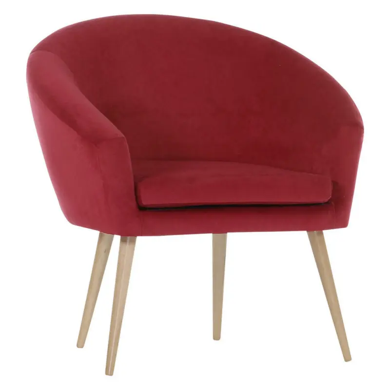 Sessel in Flachgewebe Rot, Buchefarben, Weinrot