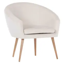 Sessel in Flachgewebe Creme