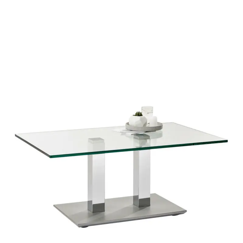 Couchtisch in Metall, Glas 110/70/46-65 cm