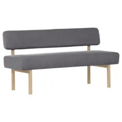 Sitzbank in Holz, Textil Anthrazit