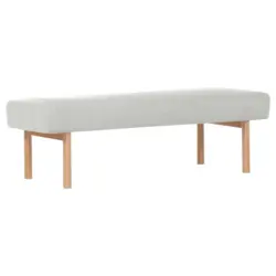 Hockerbank in Holz, Textil Naturfarben