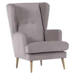 Sessel in Flachgewebe Braun