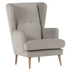 Sessel in Flachgewebe Grau