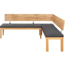 Eckbank 208/171 cm in Anthrazit, Eichefarben