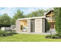Gartenhaus Karibu Elmar 2 400x268 cm terragrau