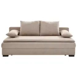 Schlafsofa in Webstoff Beige