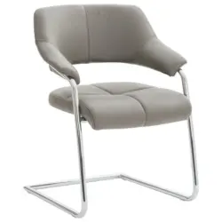 Armlehnstuhl in Stahl Echtleder pigmentiert