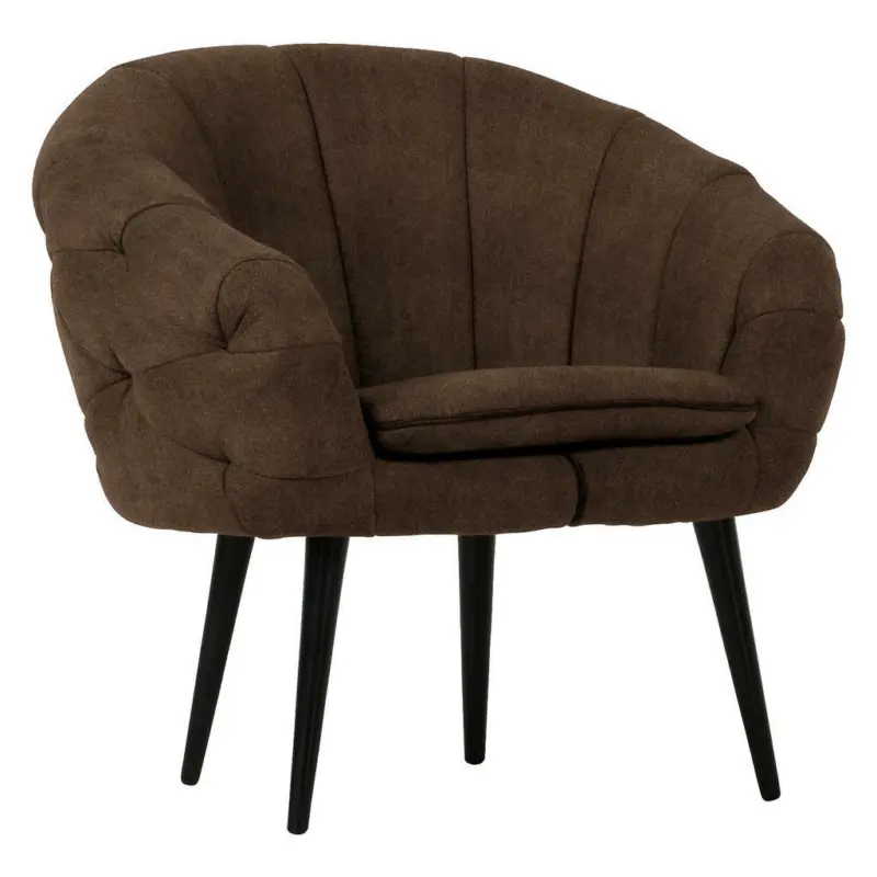 Sessel in Flachgewebe Braun