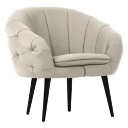 Sessel in Flachgewebe Naturfarben