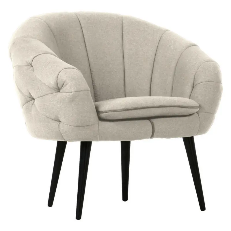 Sessel in Flachgewebe Naturfarben