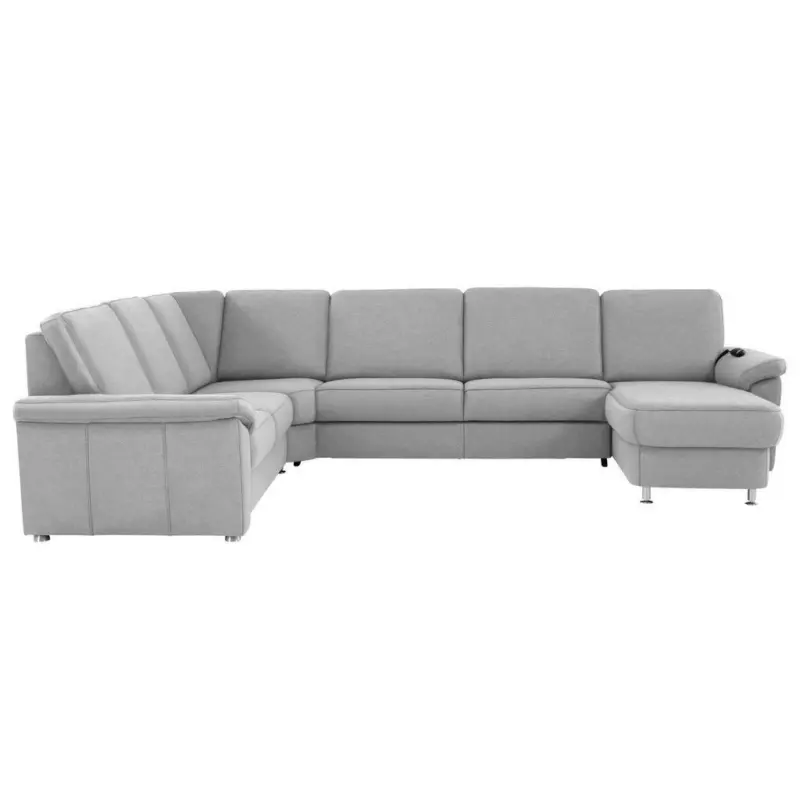 Wohnlandschaft in Flachgewebe Alufarben