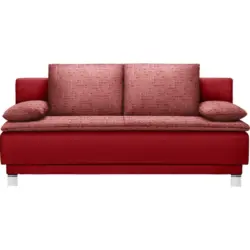 Schlafsofa in Flachgewebe Rot