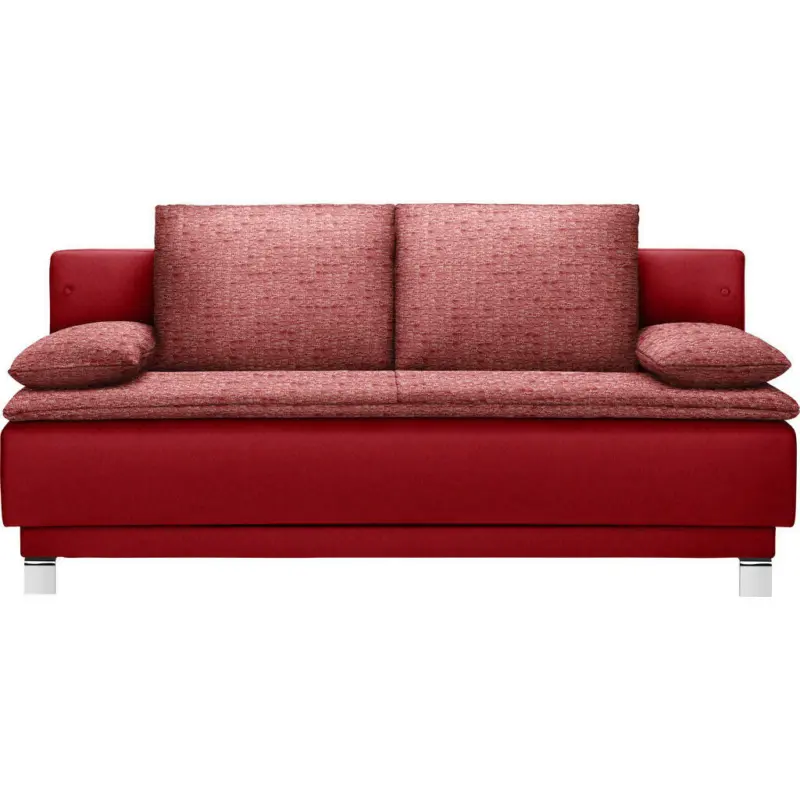 Schlafsofa in Flachgewebe Rot