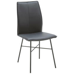 Stuhl in Eisen Echtleder pigmentiert
