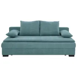Schlafsofa in Webstoff Blau