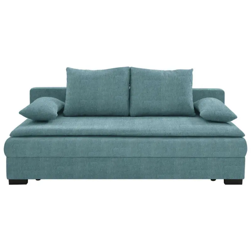 Schlafsofa in Webstoff Blau