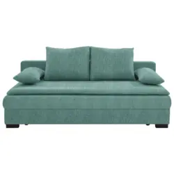 Schlafsofa in Webstoff Türkis