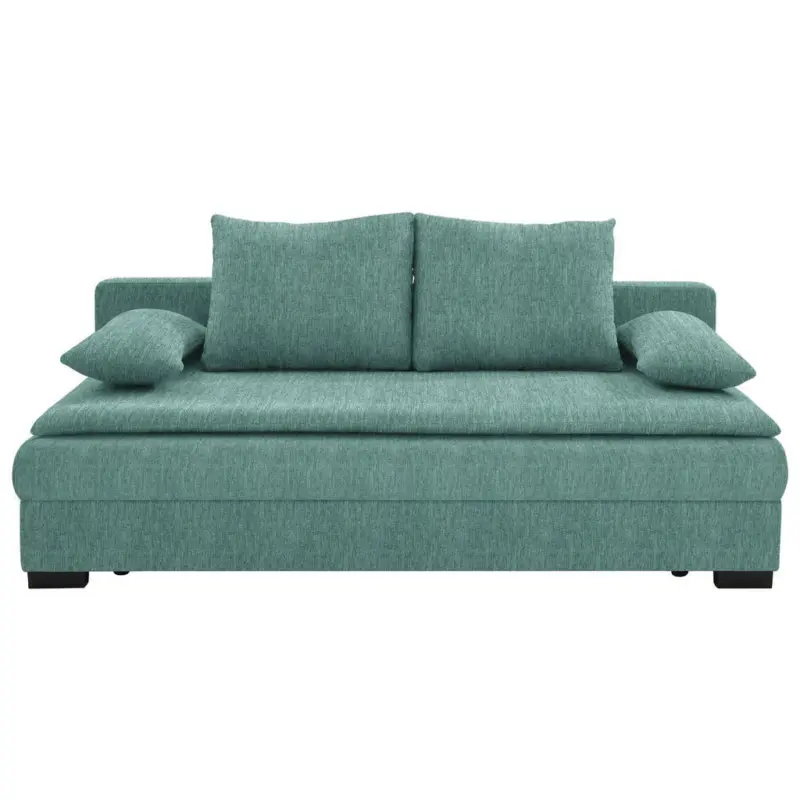 Schlafsofa in Webstoff Türkis