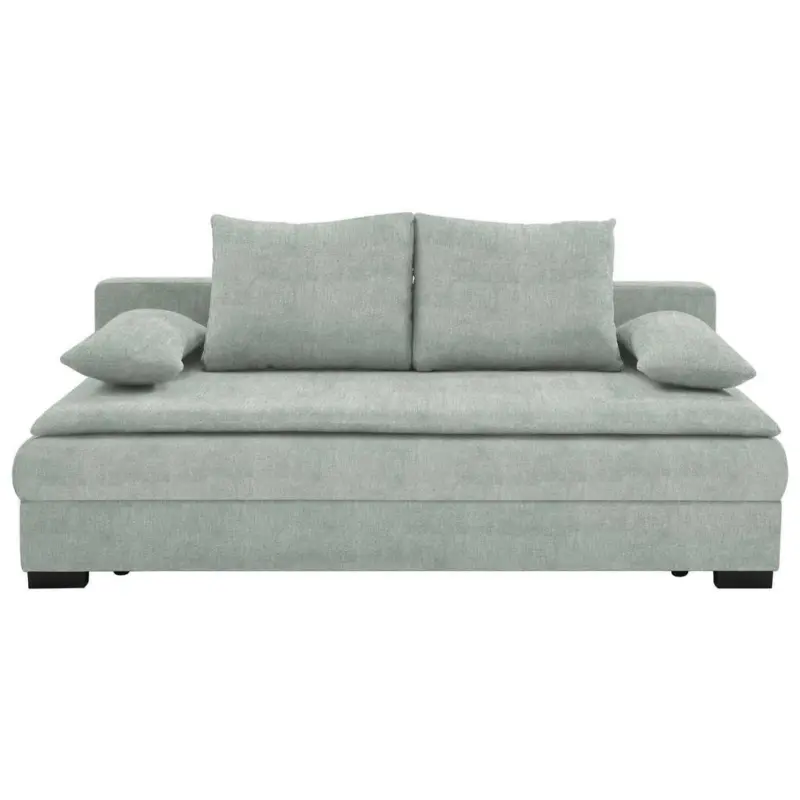 Schlafsofa in Webstoff Hellgrau
