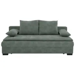 Schlafsofa in Webstoff Grau