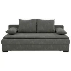 Schlafsofa in Webstoff Grau