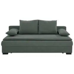 Schlafsofa in Samt Dunkelgrau