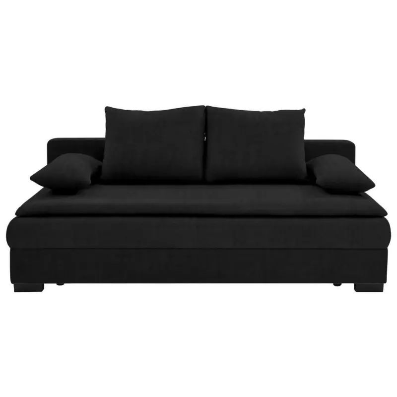 Schlafsofa in Samt Schwarz