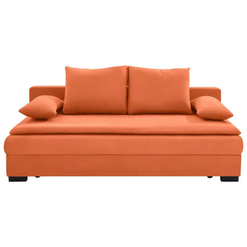 Schlafsofa in Samt Orange