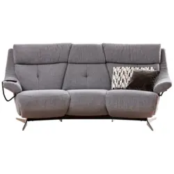 Heimkino-Sofa in Chenille Grau