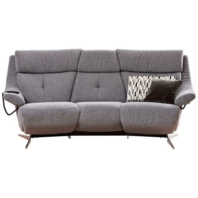 Heimkino-Sofa in Chenille Grau