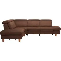 Ecksofa in Dunkelbraun
