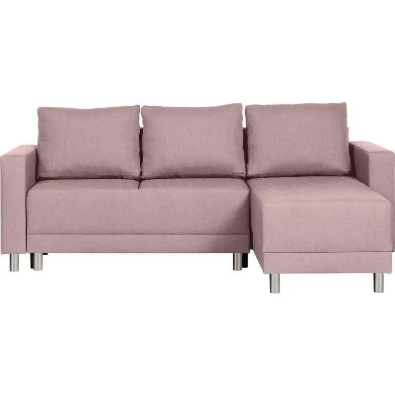 Ecksofa in Webstoff Rosa