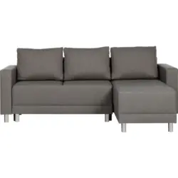 Ecksofa in Webstoff Braun
