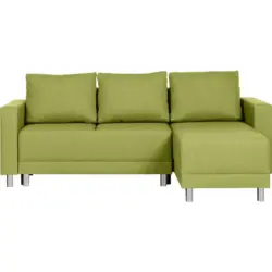 Ecksofa in Webstoff Grün