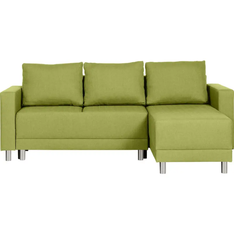 Ecksofa in Webstoff Grün