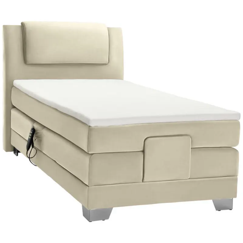 Boxspringbett 100/200 cm in Hellbraun