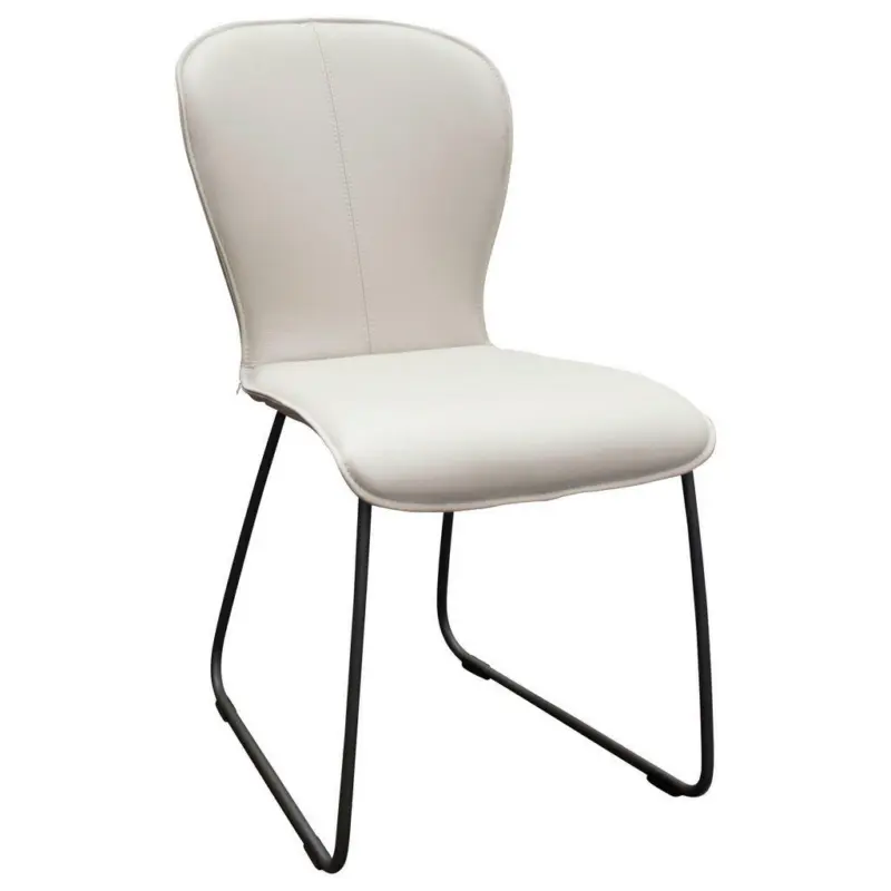 Stuhl in Stahl Echtleder pigmentiert