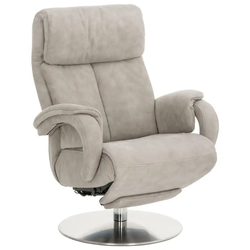 Relaxsessel in Leder Grau