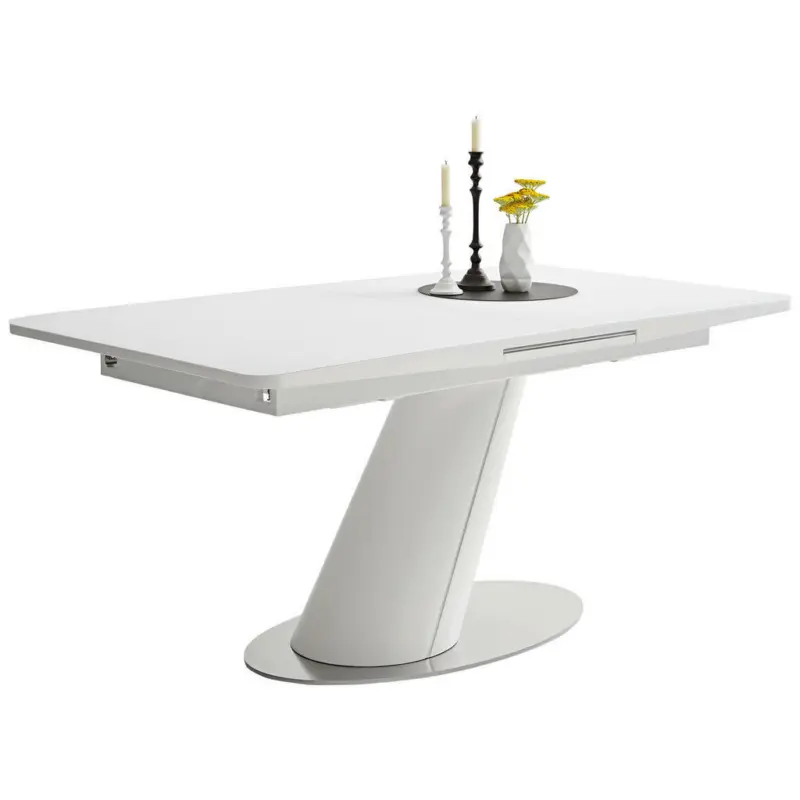 Esstisch in Metall, Glas, Holzwerkstoff 160-200/90/76 cm