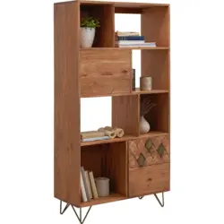 Regal 80/155/35 cm Akaziefarben, Bronzefarben