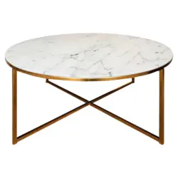 Couchtisch in Metall, Glas 80/80/45 cm