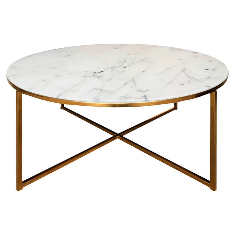 Couchtisch in Metall, Glas 80/80/45 cm