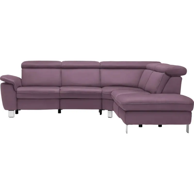 Ecksofa in Flachgewebe Aubergine