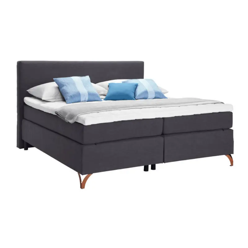 Boxspringbett 200/200 cm in Anthrazit