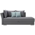 XXXLutz Lauterach - Ihr M&ouml;belhaus bei Bregenz Liege in Webstoff Anthrazit, Mintgr&uuml;n