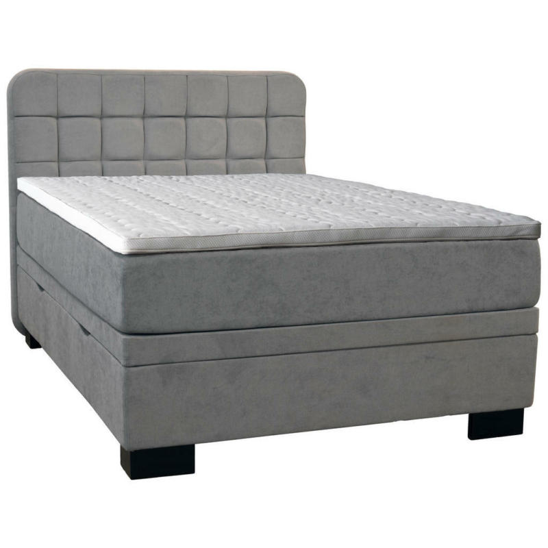 Boxspringbett 120/200 cm in Hellgrau