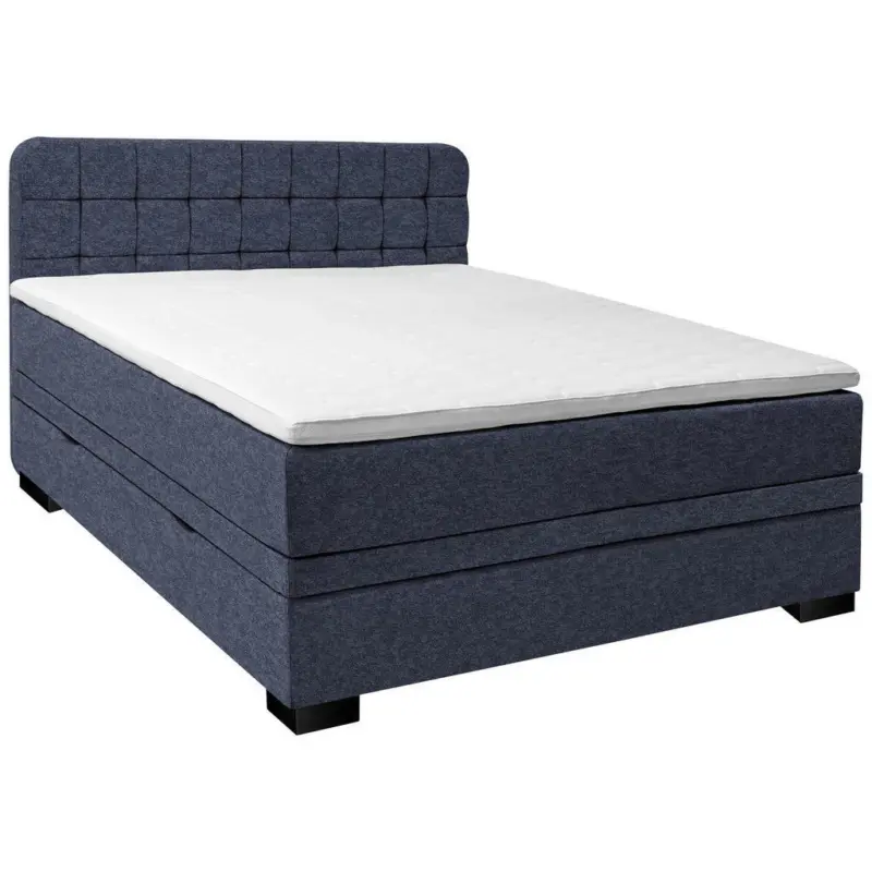 Boxspringbett 140/200 cm in Dunkelgrau